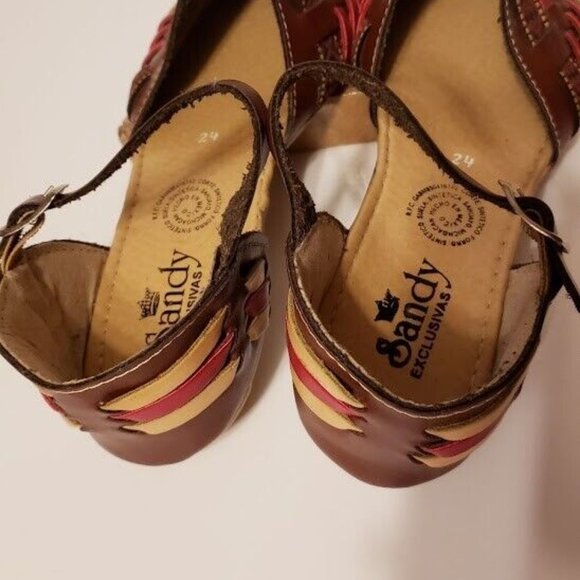 Sandy Exclusivas Women's Mexico Size 24 USA Size 7 Multicolor Sandals Colorful - Picture 4 of 7